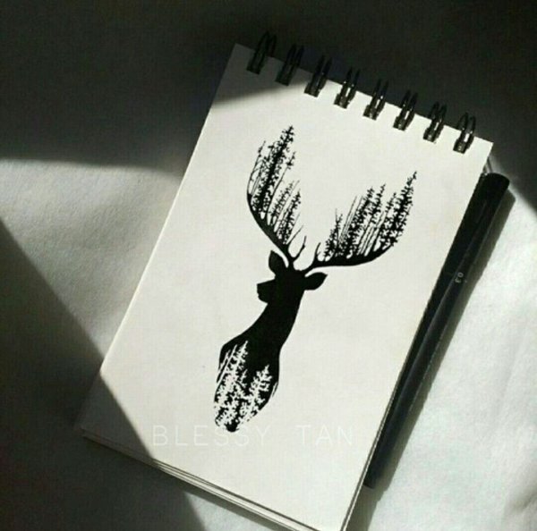 Рисование на черной бумаге