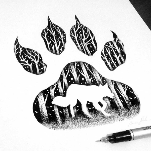 Космос нарисовать чб