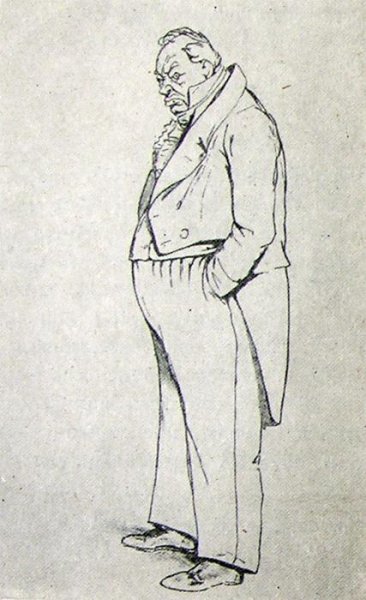 А.А. Иванова (рисунок 1847 г.). Гоголь