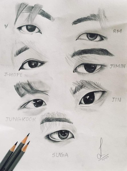 БТС скетч арт