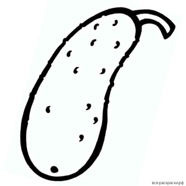 Поэтапное рисование огурца