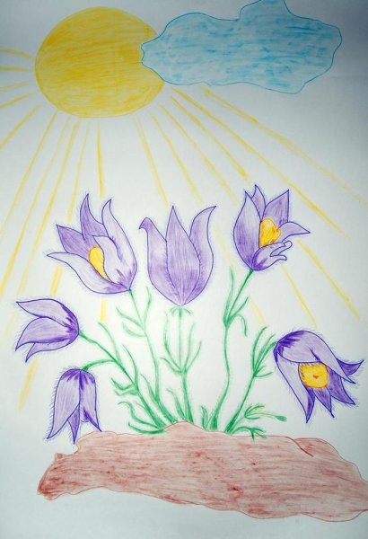 Весенний рисунок карандашом