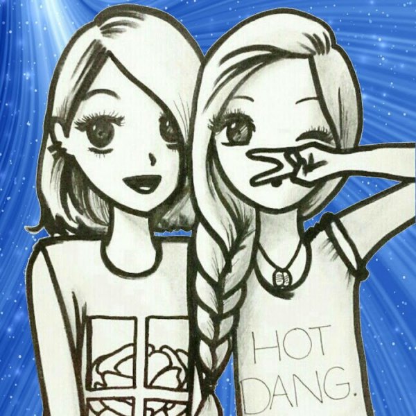 Подруги нарисованные