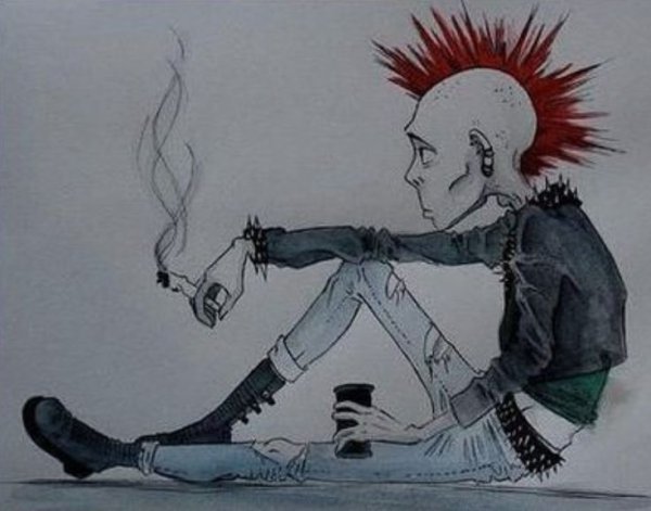 Панк с ирокезом арт