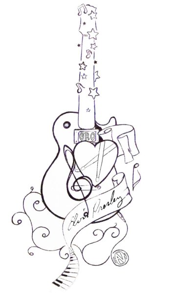 Девочка с наушниками карандашом