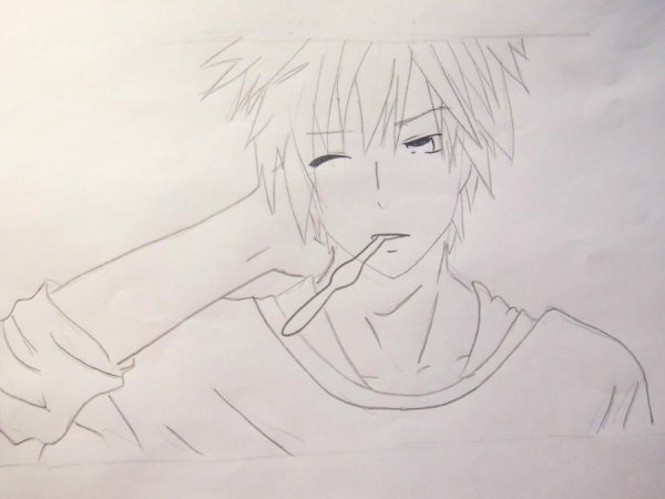 Рисунки аниме парней легкие