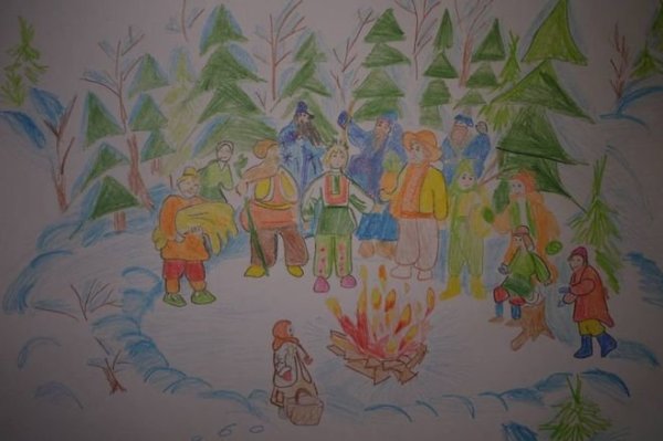 Иллюстрация к сказке 12 месяцев 4 класс