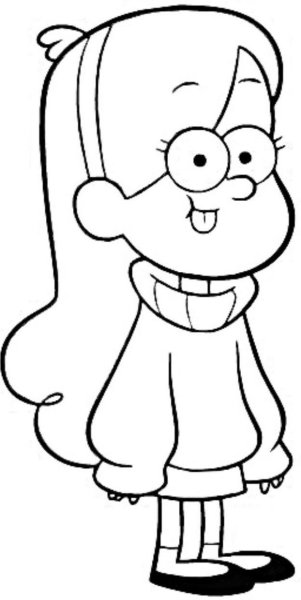 Рисунок Мейбл из Гравити Фолз