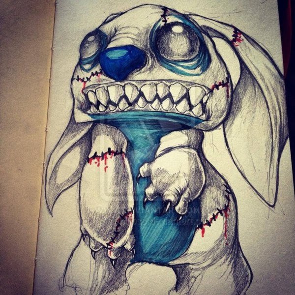 Жуткие рисунки для срисовки