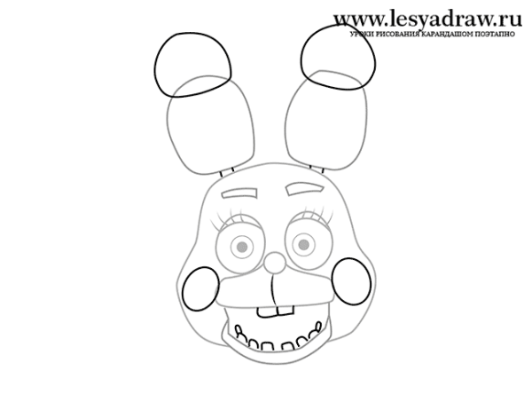 Как нарисовать Бонни