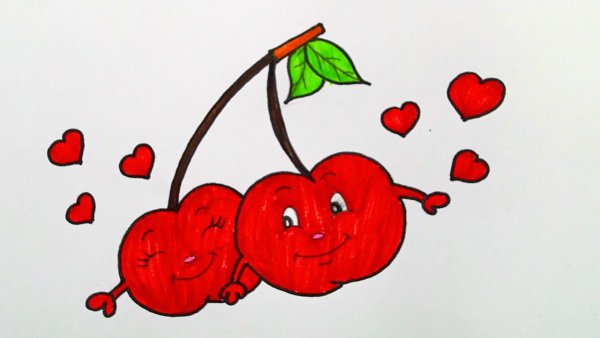 Лёгкие рисунки Вишенки