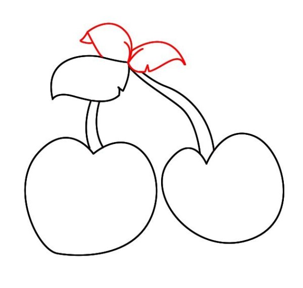 Вишня рисунок легкий