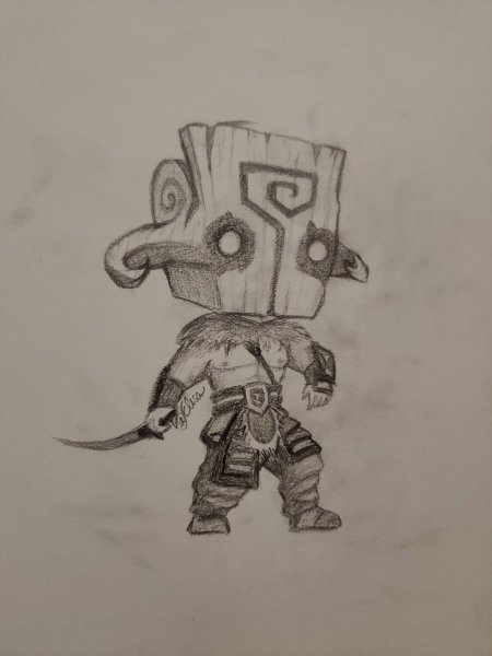 Джаггернаут дота карандашом