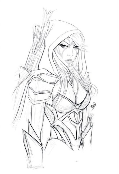 Герои Dota 2 карандашом