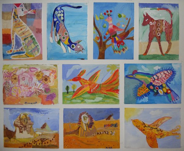 Коллаж из детских работ