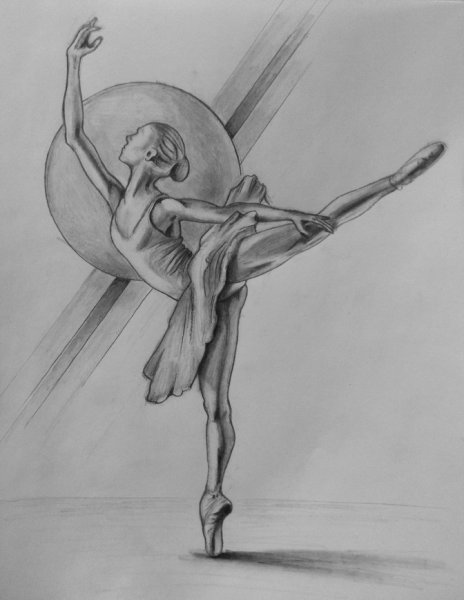 Рисунок балерины для срисовки