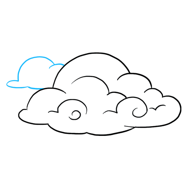 Облака рисунок карандашом
