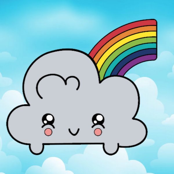 Милые простые рисуночки с радугой