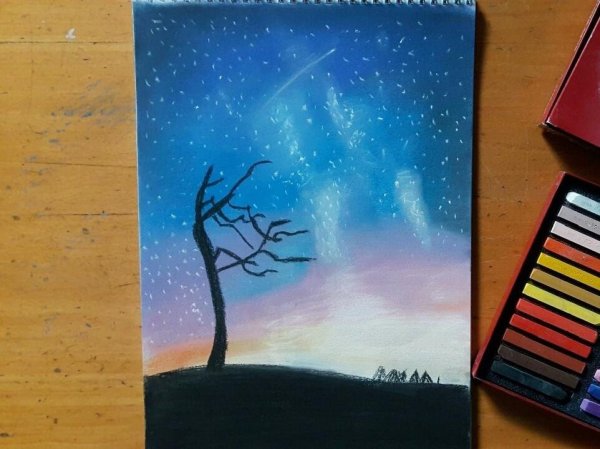 Рисуночки легкие сухой пастелью