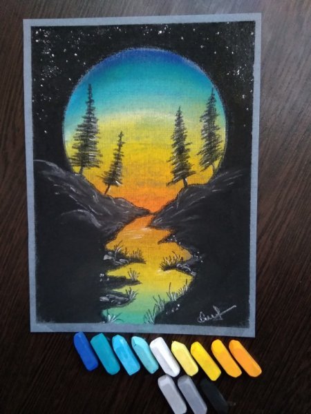 Рисунки пастелью