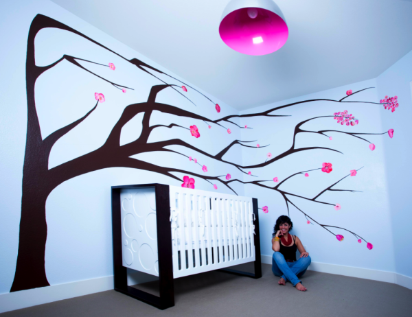 Контурные рисунки на стене