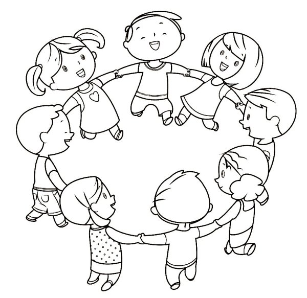 Хоровод раскраска для детей