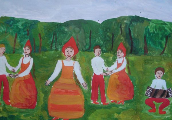 Хоровод рисунок