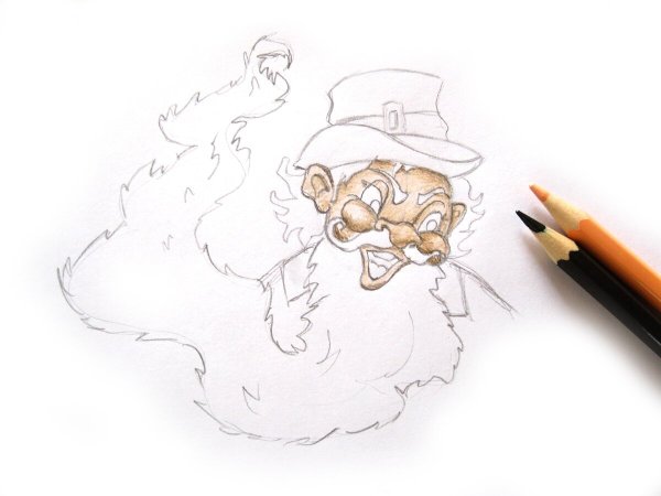 Карабас барабас рисунок карандашом