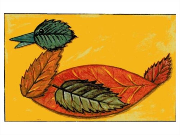 Аппликация из листьев