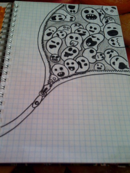 Рисунки в линейку очень лёгкие