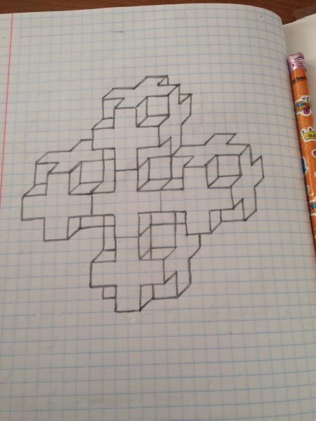 Узоры косички по клеточкам