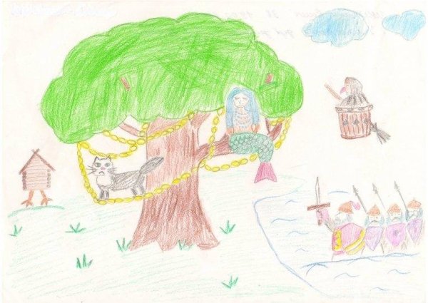 Сказки Пушкина у Лукоморья дуб зеленый