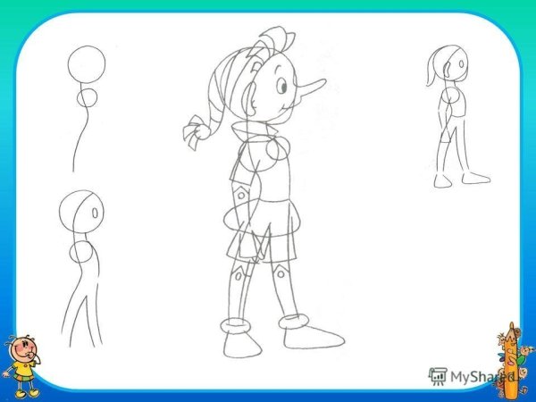 Маша из мультика Маша и медведь рисунок