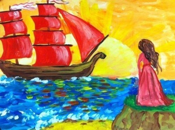 Иллюстрация к сказке Грина Алые паруса