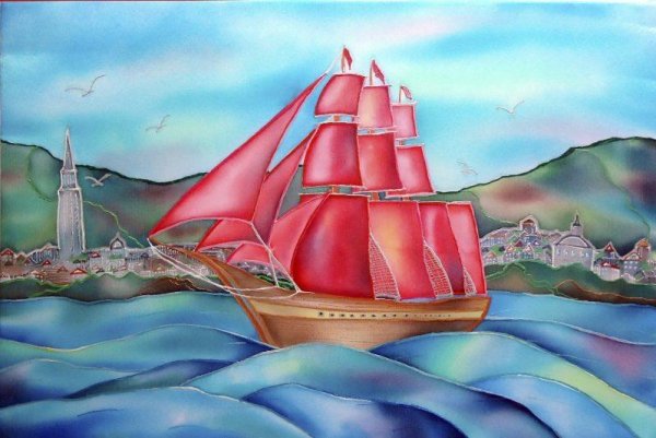 Корабль гуашью