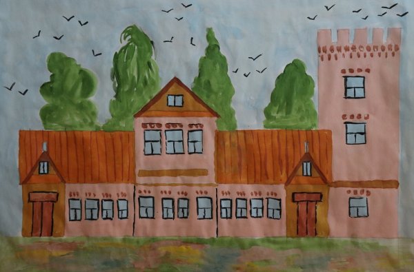 Рисование театр здание