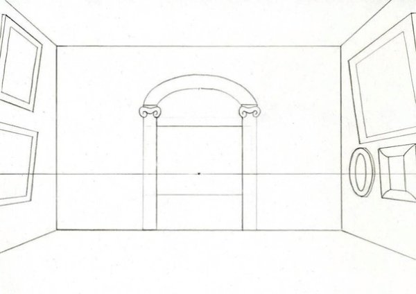 Нарисовать фасад музея