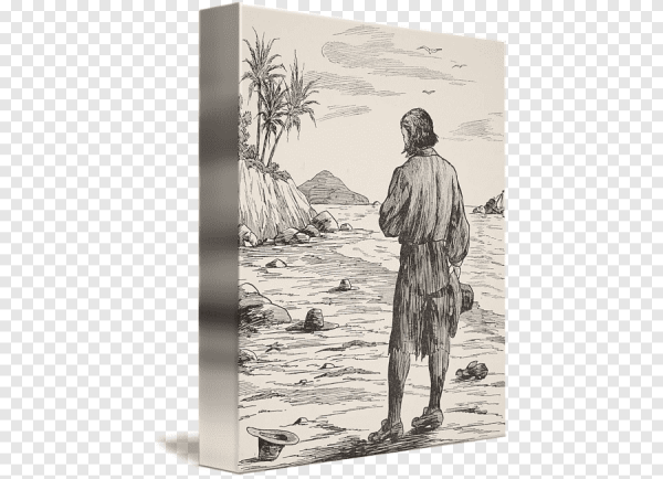 Иллюстрация к сказке Робинзон Крузо глава 6