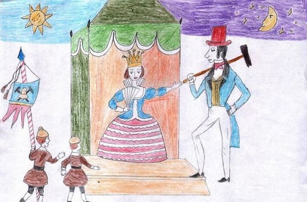 Городок в табакерке рисунки детей к рассказу