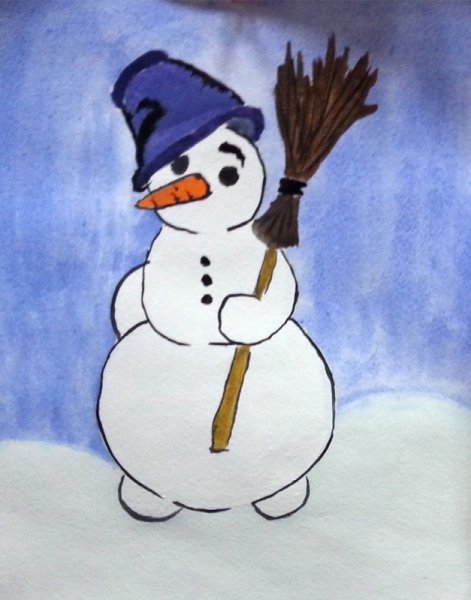 Зимние рисунки дляс ривоки
