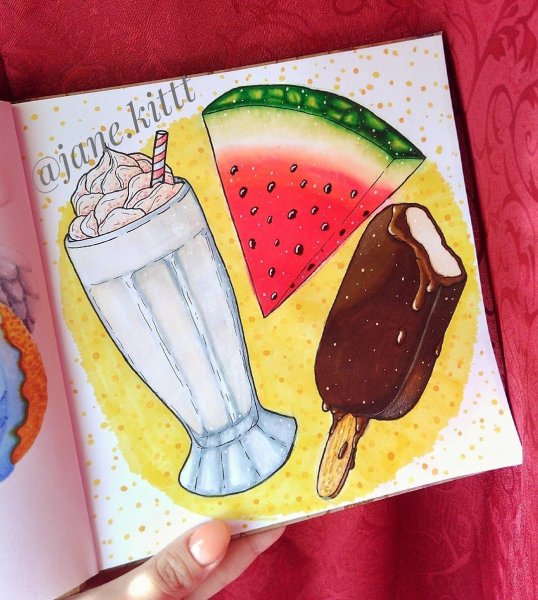 Рисунки для скетчбука еда лёгкая