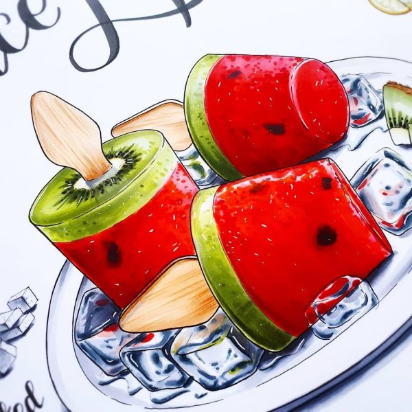 Рисунок пиццы для срисовки