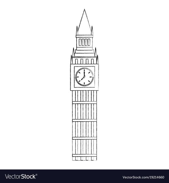 Лондонский Биг Бен скейч