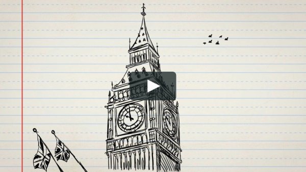 Башня Биг Бен для срисовки