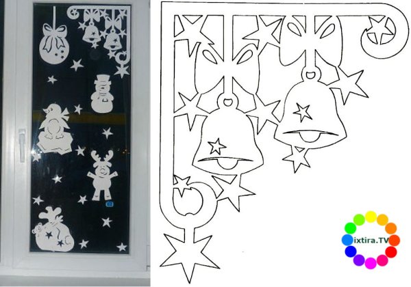 Новогодние рисунки на окнах