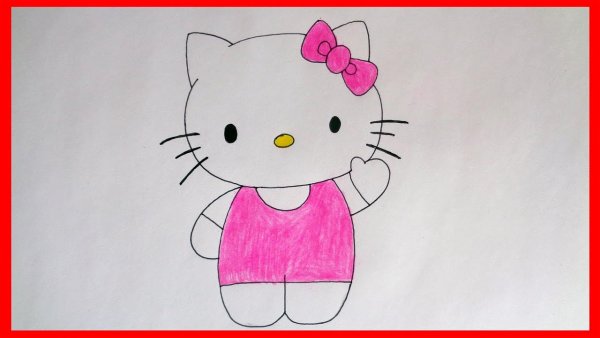 Hello Kitty для срисовки hello Kitty