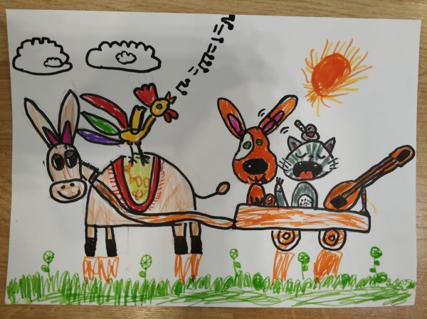 Рисунки к сказке Бременские музыканты братья Гримм