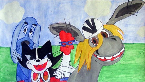 Бременские музыканты братья Гримм рисунок