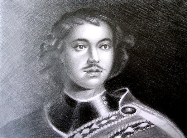 Корабль Петра 1 рисунок легкий