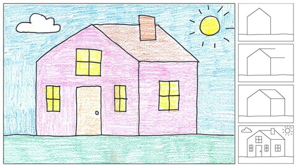 Красивые дома нарисовать